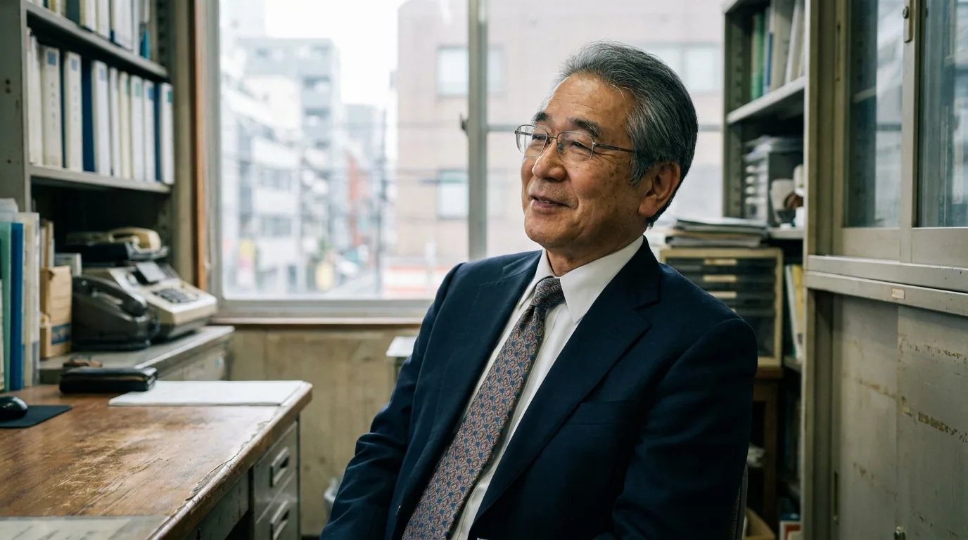 職場で次の世代に技を引き継ぐ場面
